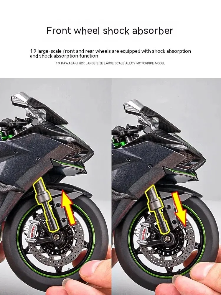 1:9 Ninja H2R Motorcycle - Engine Sound Feature