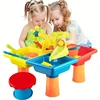 4 In 1 Colorful Kids Sand Water Table With Beach Sand Water Toys, Sensory Table Outdoor Toys Backyard Toys For Kids 1