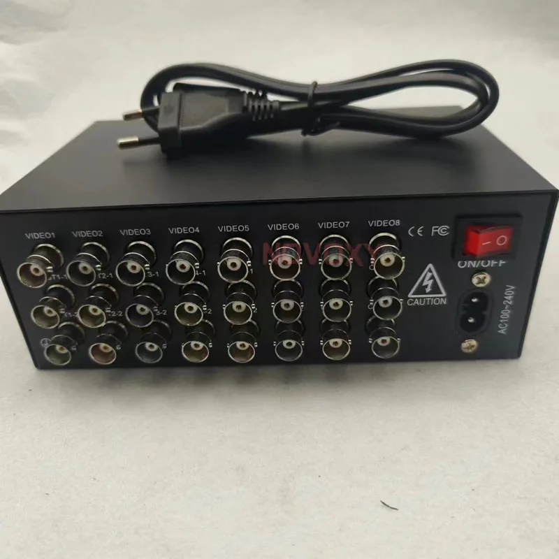 8 In 16 Out Composite BNC Video Distributor Amplifier 8CH To 16CH Splitter for CCTV Security Camera