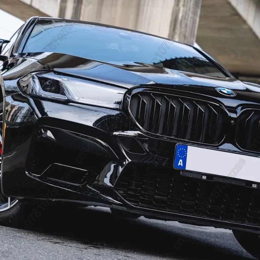 BMW 5 시리즈 G30 G31 G38 LCI 520i 530i 540i M550i M550d 2020-2023 키드니 그릴용 프론트 범퍼 장식 그릴 듀얼 라인 스타일