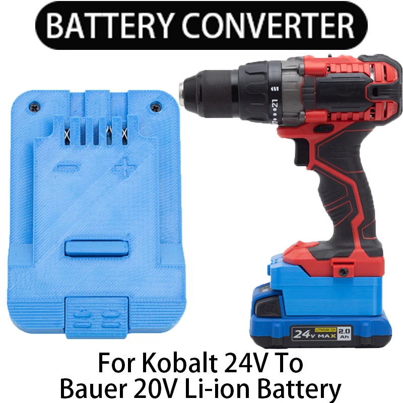 Battery Converter for Bauer 20V Li-Ion Tools to Kobalt 24V Li-Ion Battery Adapter Power Tool Accessories