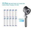 Hand Shower Filters, Set of 10 Replacement Filters for Hard Water, Remove Chlorine and Harmful Substances More Effectively 1