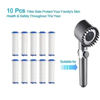 Hand Shower Filters, Set of 10 Replacement Filters for Hard Water, Remove Chlorine and Harmful Substances More Effectively 1