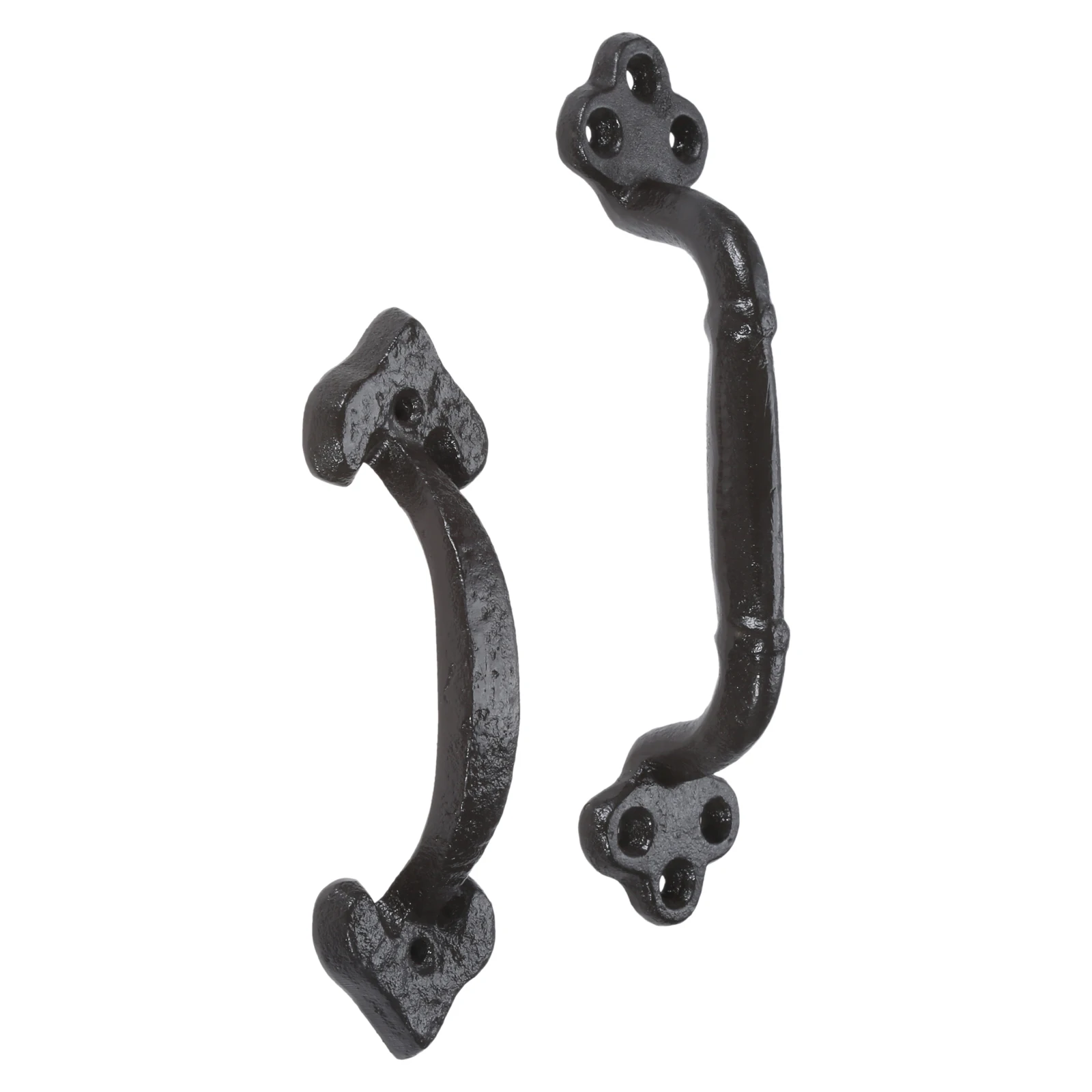 Door Handles Iron Pull Heavy Duty Antique Door Knobs Handle w/screw Hollow/Solid/Sea Horse/Flower/Heart Vintage Bathroom Kitchen Furniture
