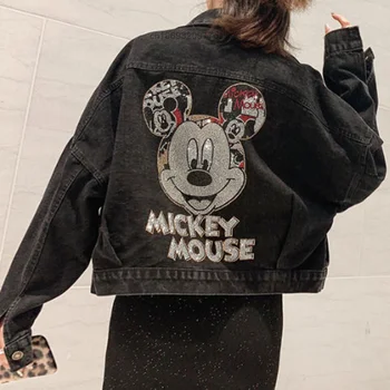 Mickey Cartoon Fashion Denim Coat Hip-hop Streetwear Trendy Men Women Jackets New Korean Loose Harajuku Couples Tops 3