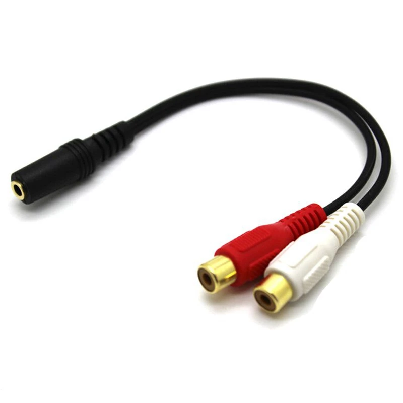 2X 2-RCA - 3.5Mm  Aux ׷  ̺, 