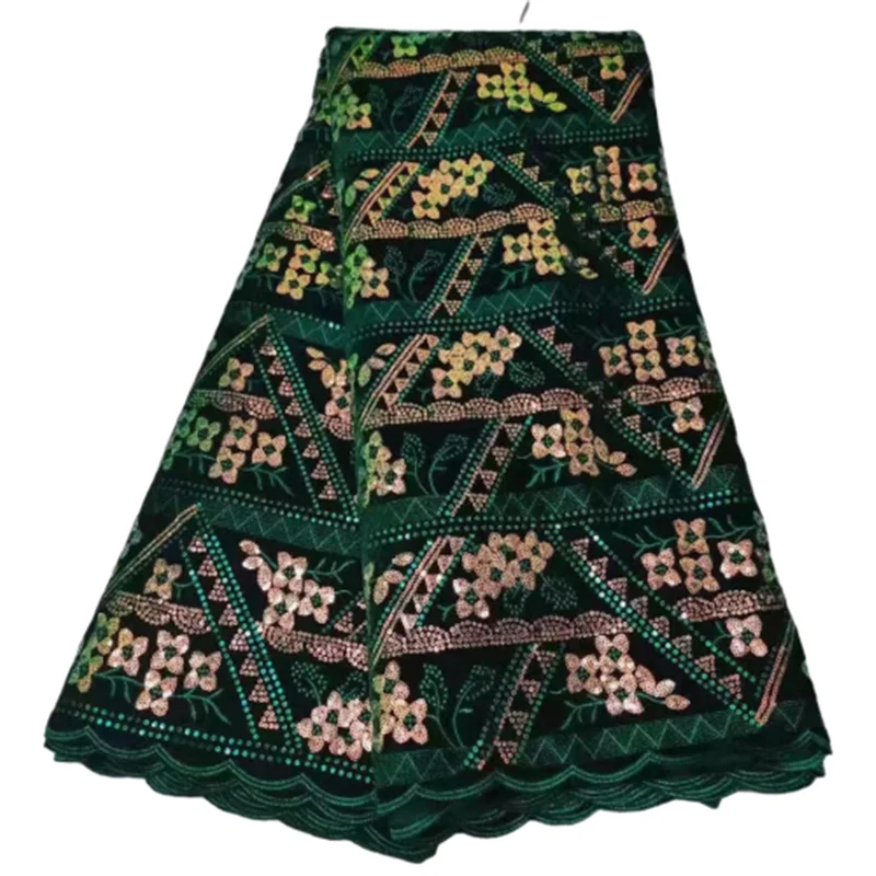 

2022 высококачественный тюль с блестками, кружево, африканский гипюр, кружевная ткань, новейшее платье невесты из Дубая, французская сетка, зеленый материал для свадьбы