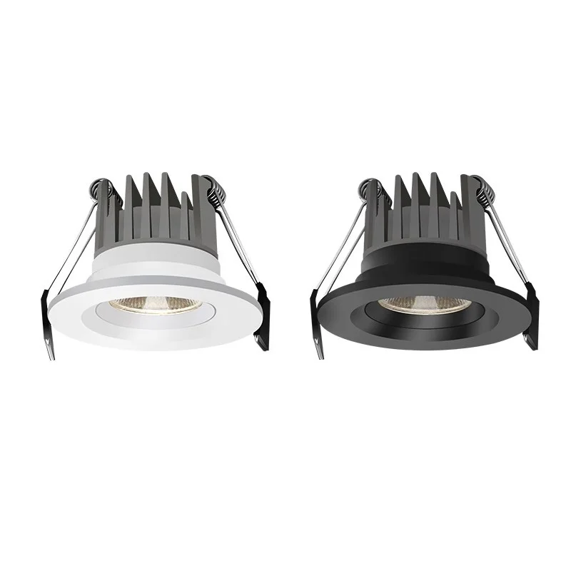 Mini Recessed LED Downlight 3W 5W Dimmable COB Spotlight Aluminium 110V 220V 24&deg; Cut-out 45mm Interior Lighting