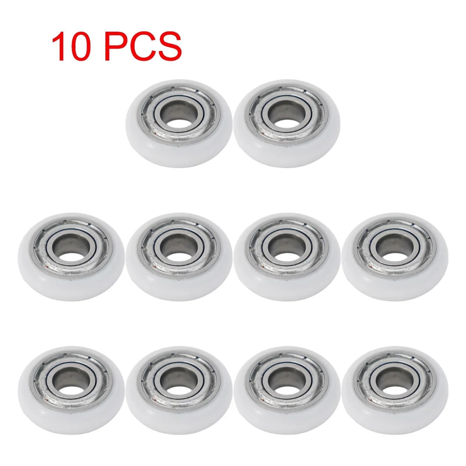 10Pcs Shower Door Roller Runner Wheels Replacement White Shower Room Pulley 19/23/25mm Wheel Diameter For Most Enclosures