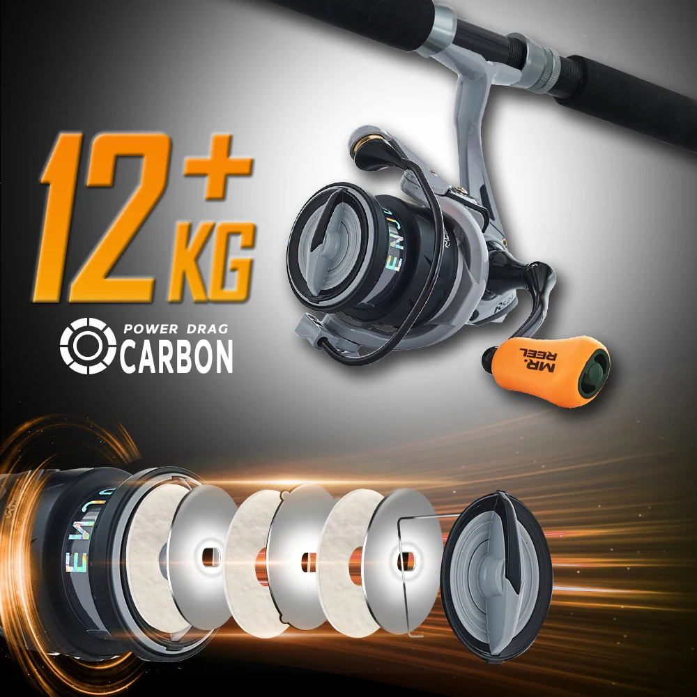 MR.REEL Marca, Mulinello da pesca Spinning, Bobina di linea in lega poco profonda, Braccio in metallo CNC, Boom, Regolazione del trascinamento aggraffato, Vestito per mulinello da lancio - immagine 2