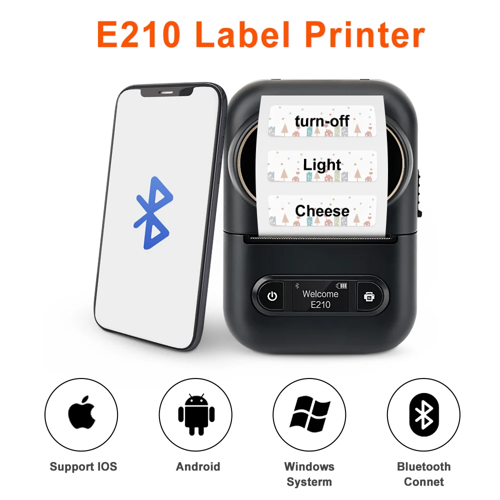 Portable Mini Imprimante Thermique Étiquettes Imprimantes Bluetooth Sans  Fil Impression Autocollants Sans Encre Papier 57mm Impressora Portatil