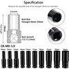 Electric Wrench Socket Set 1/2" Impact Deep Socket Set 10Pcs Durable Reliable Drive Cr-Mo Steel for Professional Repair DIY 2