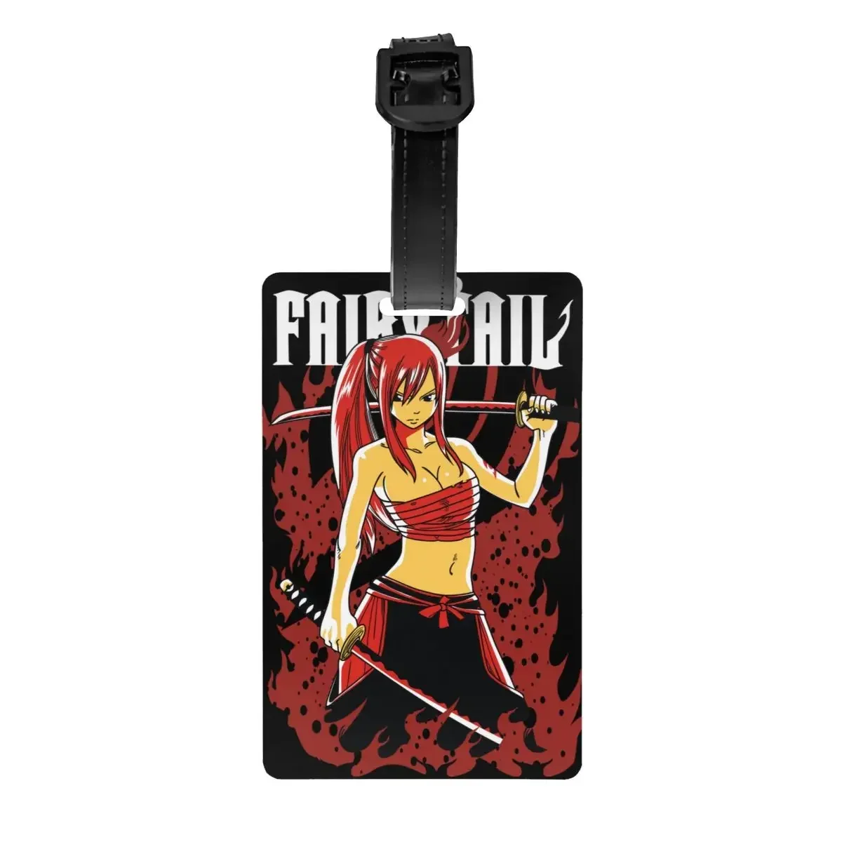 Erza Scarlet Fairy Tail Etichetta Per Bagagli Anime Manga Valigia Bagaglio Privacy Cover Id Label