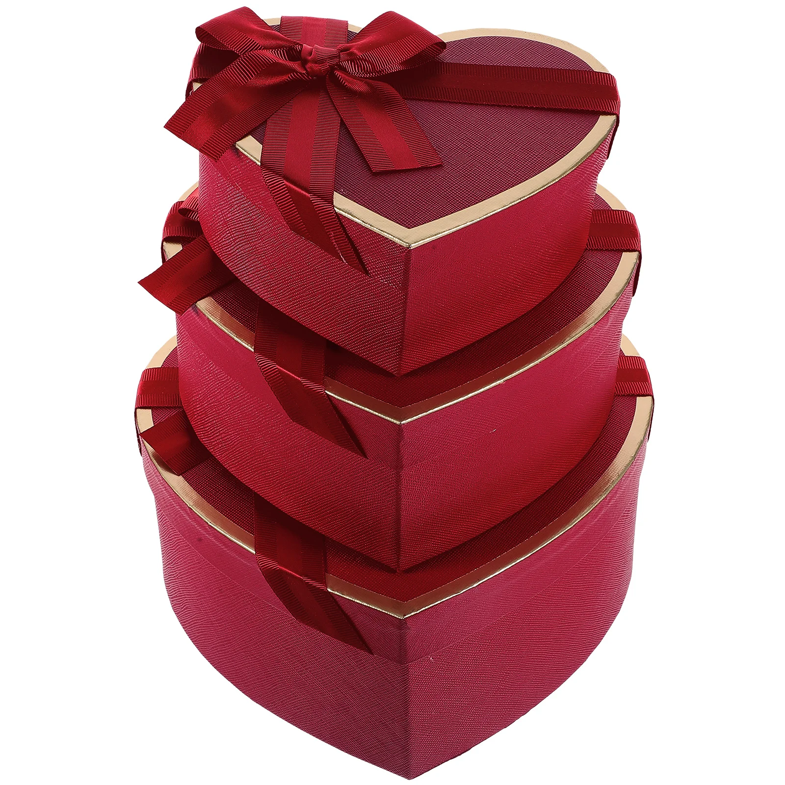 3 Pcs Heart Shaped Gift Box Valentine Present Cardboard Packaging Boxes Flowers Decorations Birthday Wrapping Storage