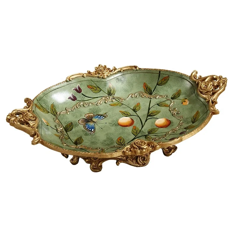 

Fruit Plate Large Housewarming Gifts Retro Furnishings Decoration Resin Desktop Living Room and Tea Table Decoration