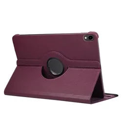 360° Rotating Stand Cover for 11 - Inch Tablets - Premium PU Leather Case (Purple)