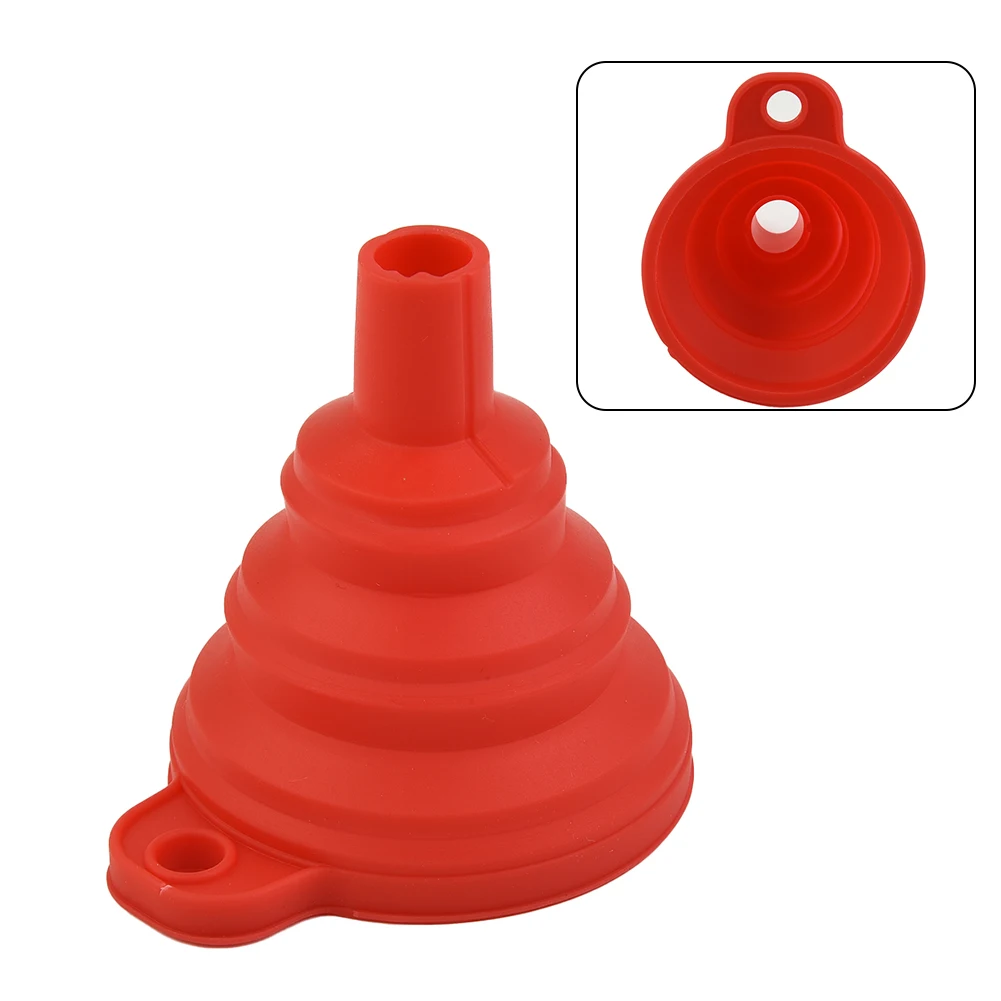

Car Funnel Collapsible Silicone Engine Funnel Gasoline Oil Fuel Petrol Diesel Liquid Supply Moto Car Auto Convenient Carrying