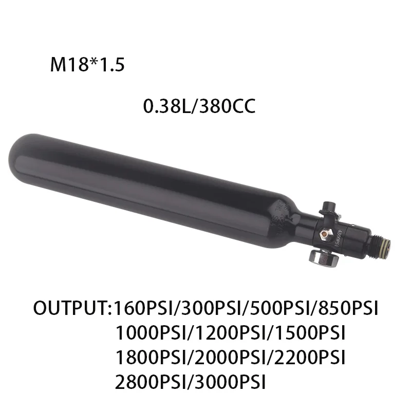 Hpa-válvula de Alívio de Pressão Cilindro de Gás Regulador de Recarga Co2 Estação Mergulho Aquarium 0.38l 380cc Saída do Tanque de ar 160to3000psi