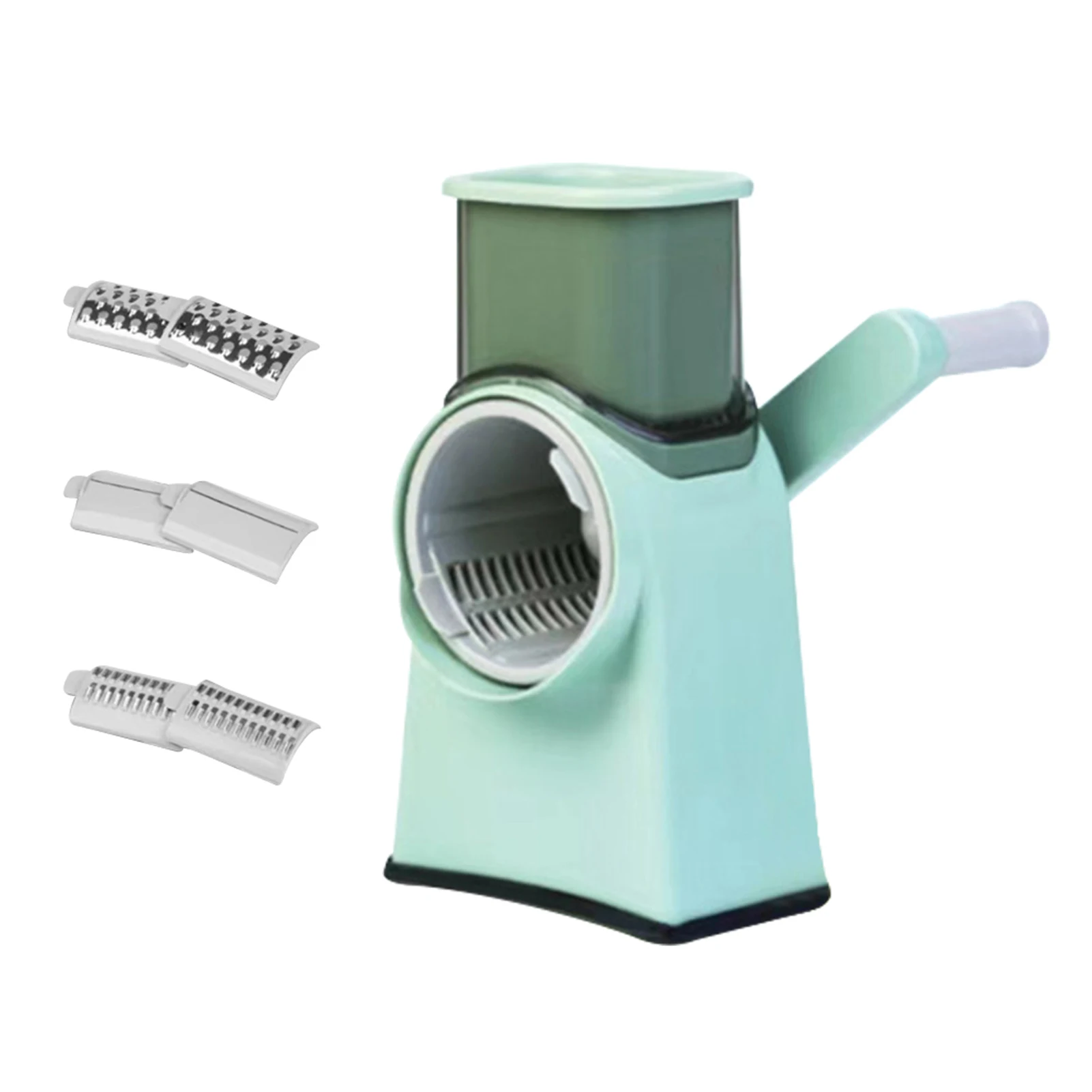 Multipurpose Rotating Vegetable Grater Manual Cheese Shredder With Strong Suction For Home Kitchen