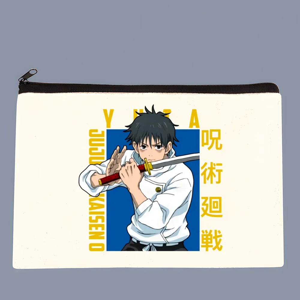 Jujutsu Kaisen Cartoon Ryomen Sukuna Itadori Yuji Okkotsu Yuta Gojo SatoruCanvas Card Coin Purse Female Cute Simple Zipper Bag
