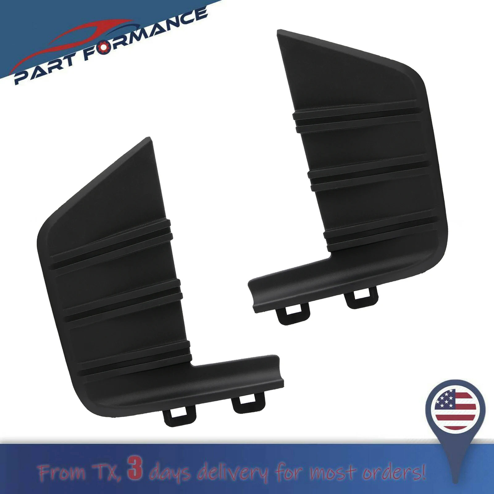 

Pair 2pcs Front Bumper Cover Molding for 2019 2020 2021 2022 Chevy Silverado 1500 Left Right Side Set