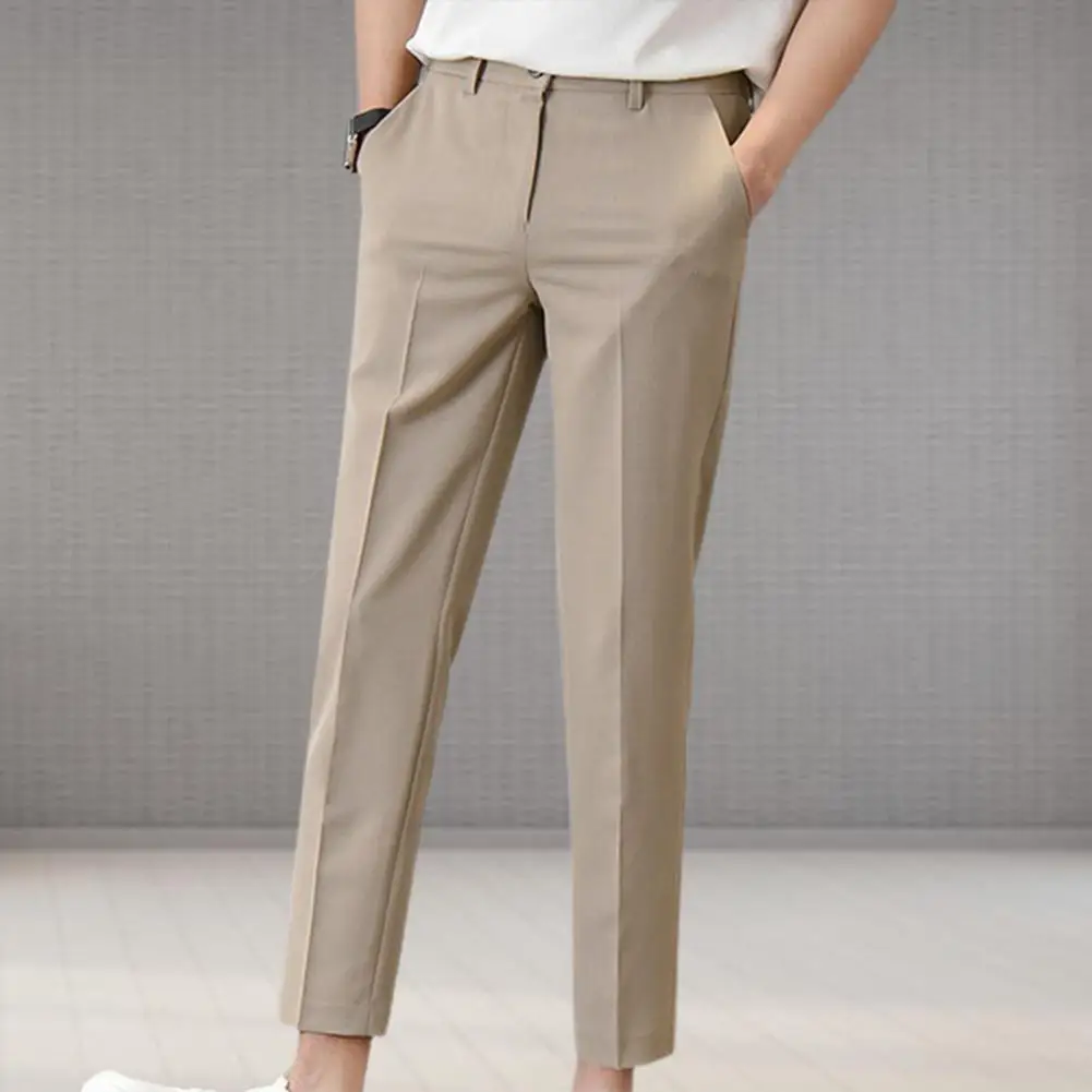 Womens Ankle-Length Pants in Cream made of Cotton Poplin | Polonio