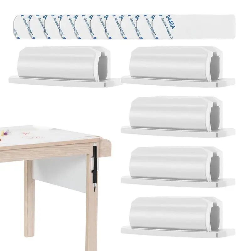 

Pen Loop Holder Adjustable Reusable Pencil Desk Holder Writing Accessories Workers Convenient Gadgets For Tables Whiteboards