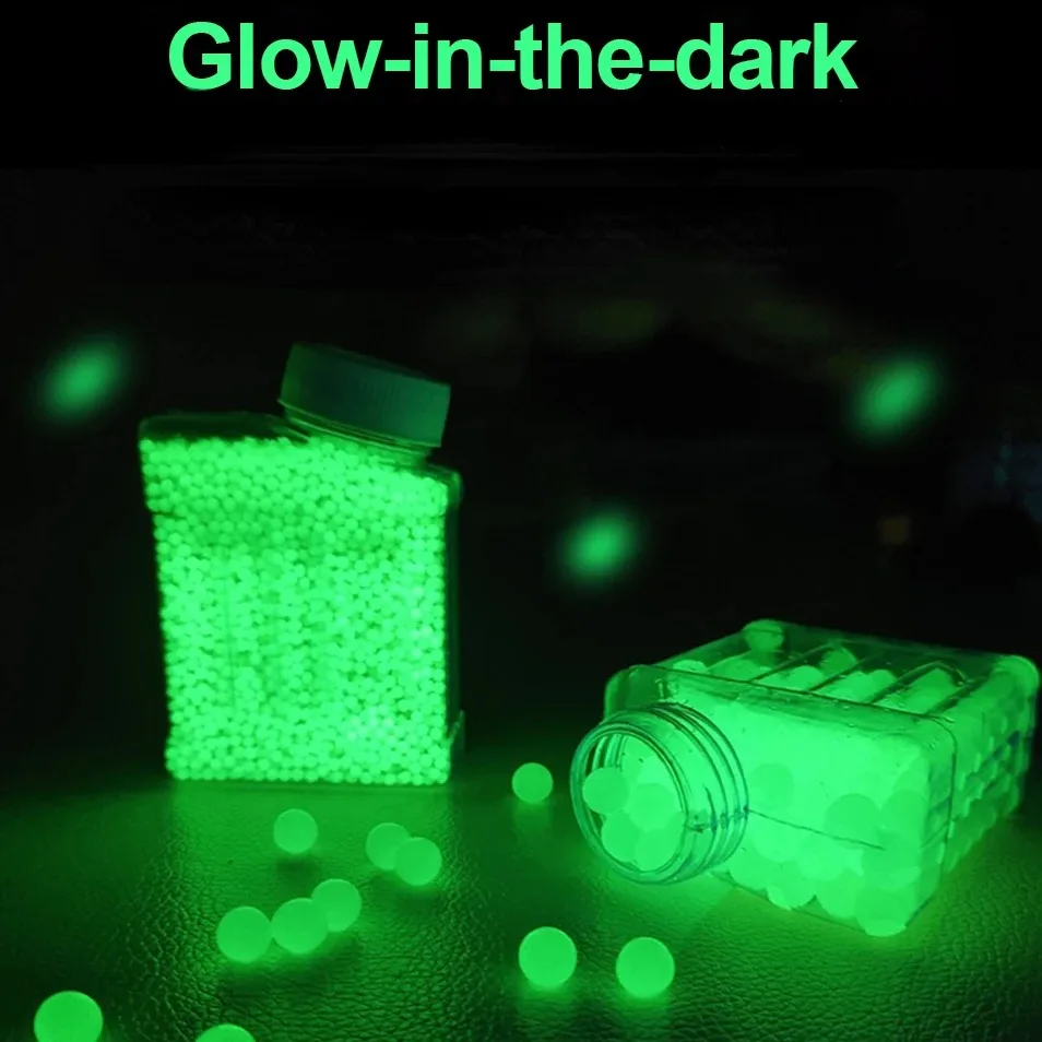 

Luminous Water Beads Blaster Bullets Airsoft Weapons Gel Ball Gun Ammo Growing Splatrball Green Water Ball for Vase Decor DIY