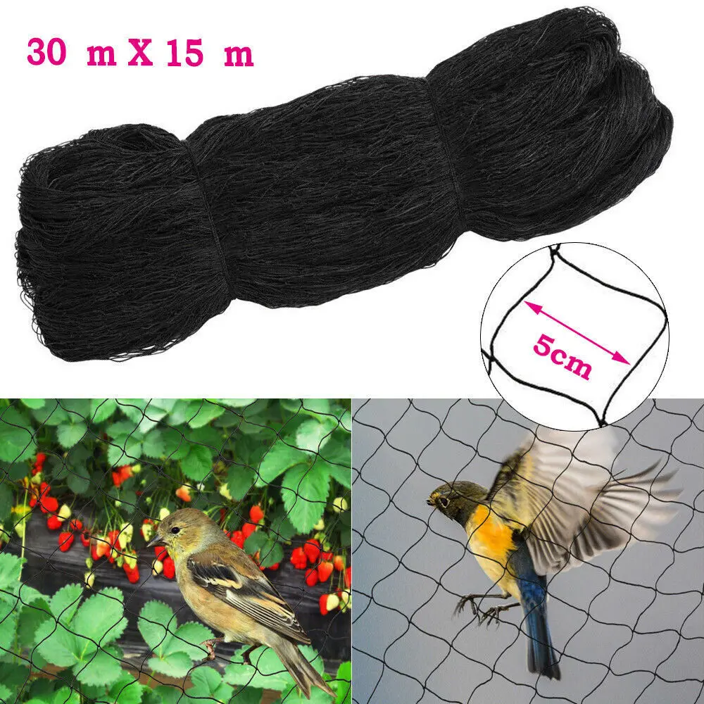 15X30M Anti Rete Per Uccelli Proteggi Rete Per Alberi Frutta Crop Plant Garden Pond Netting Mesh Fly Trap Frutteto Rete Anti-Uccello Nylon Lavorato A 