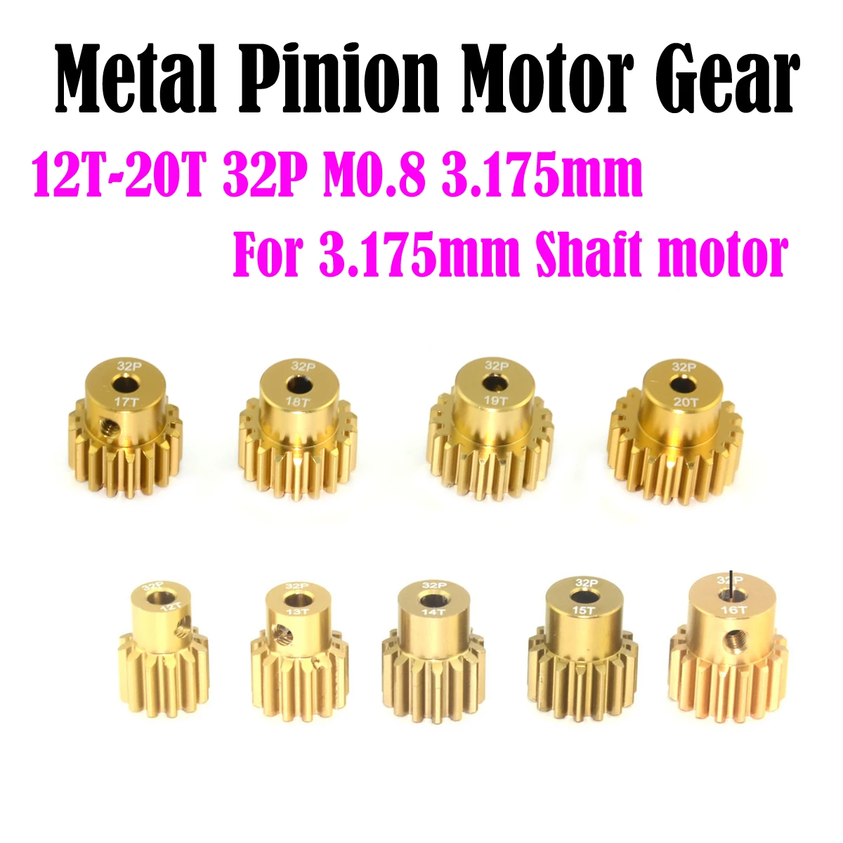 SURPASS HOBBY 48DP 3.175MM 16T 17T 18T 19T 20T Pinion Gear Set For 1/10 - Foto 9