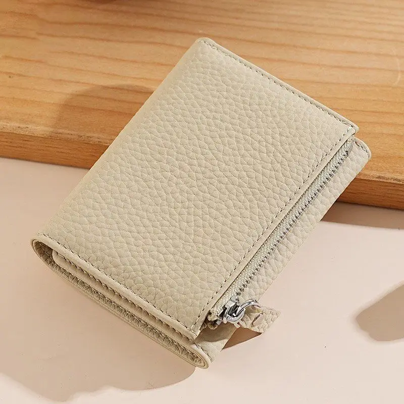 Women's RFID Blocking Trifold Wallet - Secure PU Leather with Multi-Card Slots & Zipper Coin Pocket