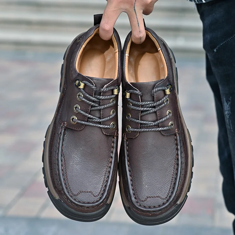 أحذية رجال الأعمال الرسمية الجديدة غير الرسمية - طبقة علوية من الجلد ناعمة ومريحة داخلية مع نعل مبطن وأحذية مداس غير قابلة للانزلاق