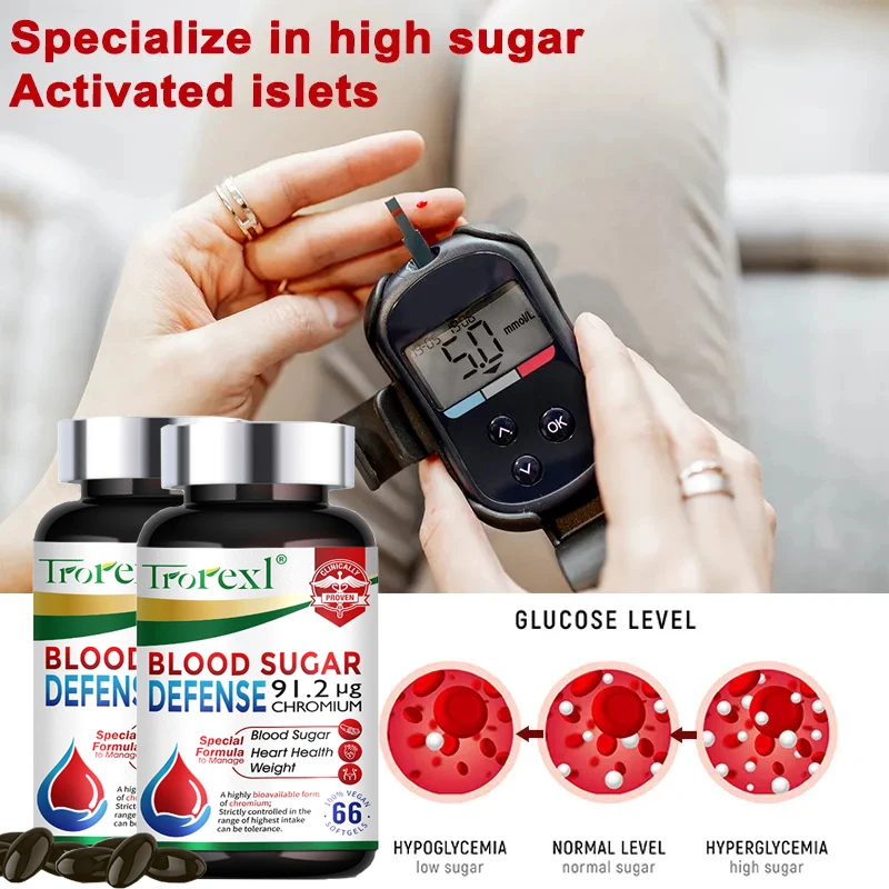 

Blood Sugar Diabetes Capsule for Cardiovascular Health, Glucose Metabolism, Maintain of Normal Blood Glucose Concentrations