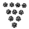 10pcs Colourful 20 Sided  Polyhedral Dices Numbers Dials Desktop 22mm Dice Family   Table Games 2