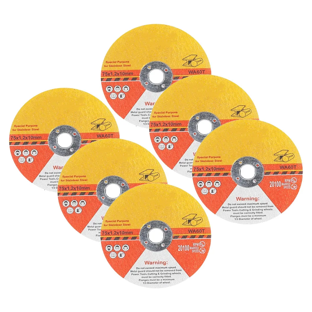 

6pcs 75mm Circular Resin Saw Blade Grinding Wheel Cutting Disc For Angle Grinder Fiber Reinforced Resin Power Tools Accessories