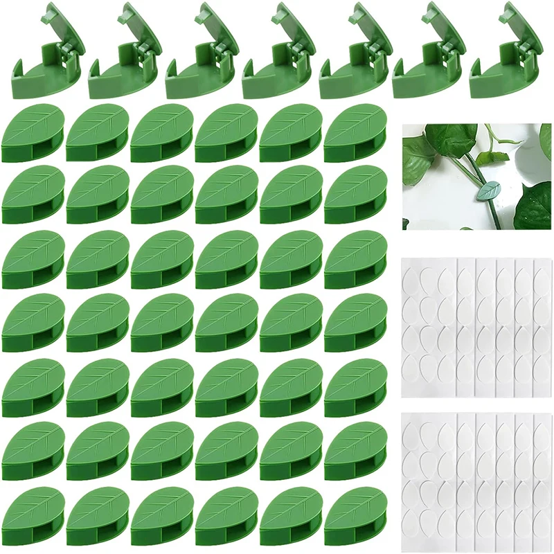 10/20/30pcs Plant Climbing Wall Fixture Clips Fixer Invisible Wall Vines Fixing Clip Hook Plant Vine Traction Indoor Outdoor plant clips plastic plant clips plant wall hooks