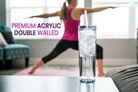 12-Pack Clear Double-Wall Acrylic Tumblers with Lids, Straws, and Cleaner | 16oz Reusable Cups for Cold & Hot Drinks 6