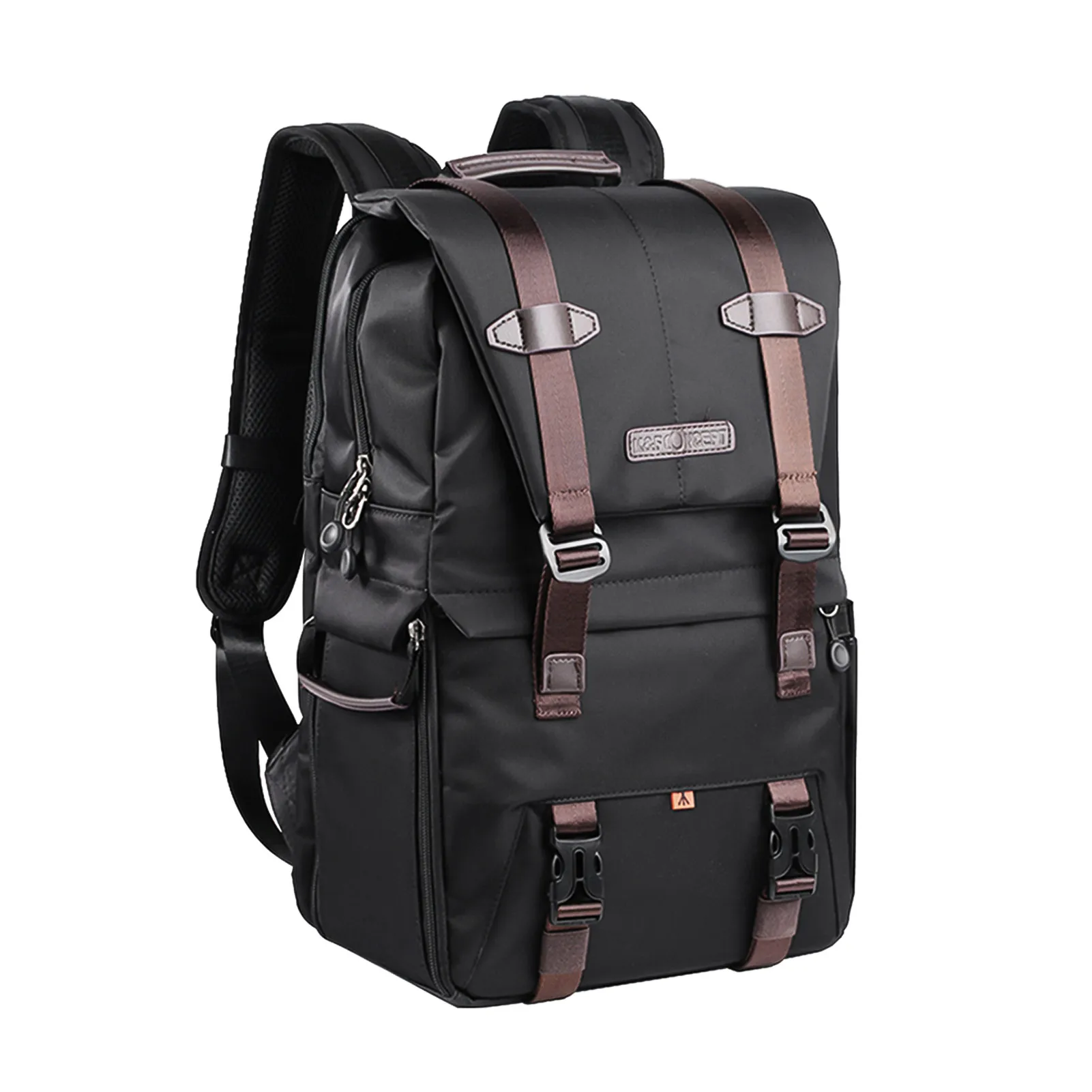 K&F CONCEPT Camera Backpack Photography Storager Bag for 15.6in Laptop with Rainproof Cover Tripod Catch Straps for SLR DSLR 