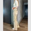 Metallic Y2K Advanced Sense Coating Casual Wide-leg Jeans Female Straight Jeans Loose Hip-hop Streetwear Oversize Denim Trousers 4