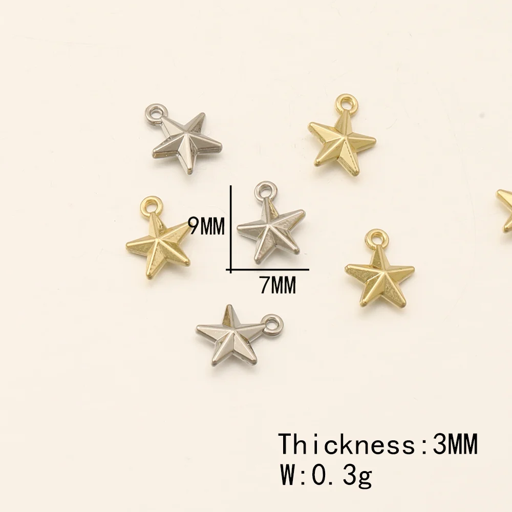 Cordial Design 100Pcs 7*9MM Bracelet Accessories/Zinc Alloy/DIY Charms Making/Star Shape/Hand Made/Jewelry Findings & Components - cordial