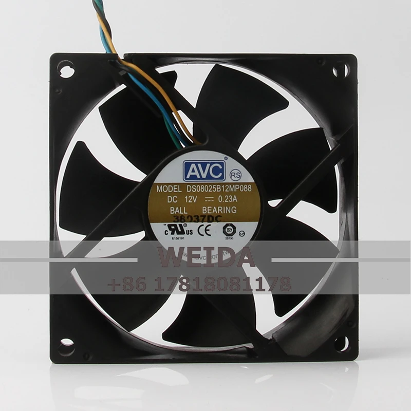 

Case Cooling Fan Temperature Control Server Chassis for AVC 12V 0.23A 80X80X25MM 8025 DS08025B12MP088