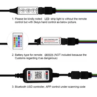 DC5V USB LED Strip Light 5050 RGB Infrared Control with 24Keys Color Change Lamp for Room Decor Holiday Christmas Party Lighting 2