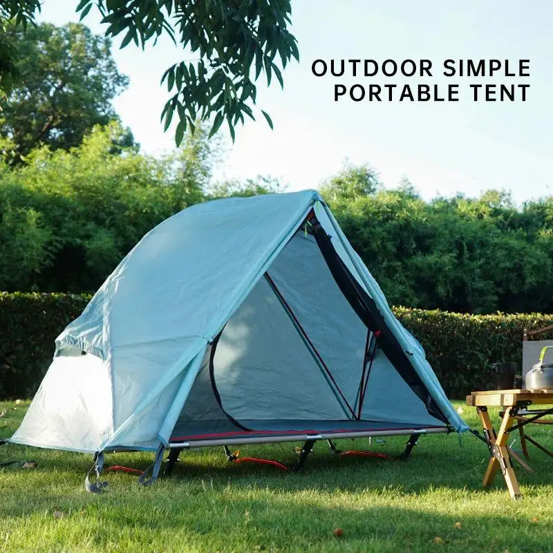 Outdoor Camping Tent Foldable Bunk Bed Tent Portable Single Person Marching Bed Mosquito Proof Beach Hiking Tent camping tent
