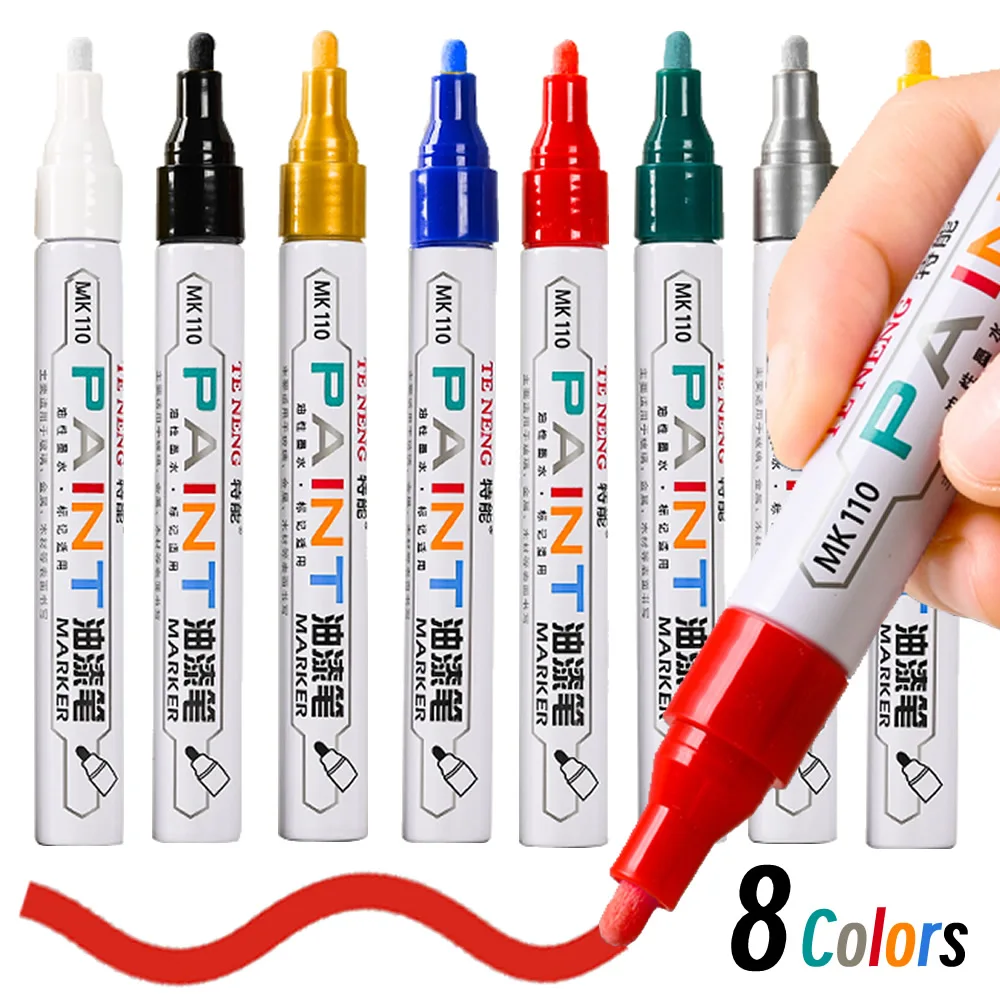 8 farben Auto Kratzer Reparatur Lack Stift Quick Dry Ausbesserung Lack Reparatur Stift Wasserdichte Rad Reifen Marker Auto Lack Marker Stifte – Detail 7