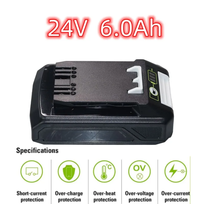 

3.0ah/4.0ah/6.0ah 24V For Greenworks Lithium Battery Bag 708 29842 Compatible With 20352 22232 Tools