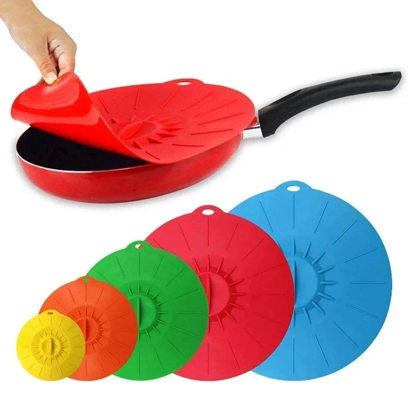 Silicone Food Fresh Cover Set-Universal Microwave Bowl Covers! Reusable Easy Vacuum Seal Stretch Pot Caps 5pcs food cover fresh keeping cover microwave cover bowl cover