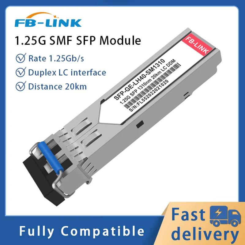 1.25G 1310nm 20KM 1G SFP module LC Transceiver Fiber optic Module for Cisco Mikrotik ubiquiti Mellanox Ethernet switch 155m lx 1310nm 10km sfp module duplex lc transceiver fiber optic module for cisco mikrotik ubiquiti mellanox ethernet switch