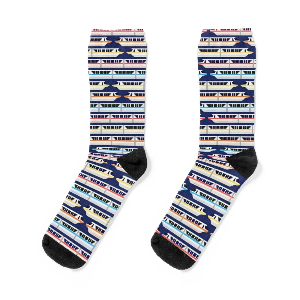 Multicolor Monorails Socks socks for christmas black socks Socks For Men Women's