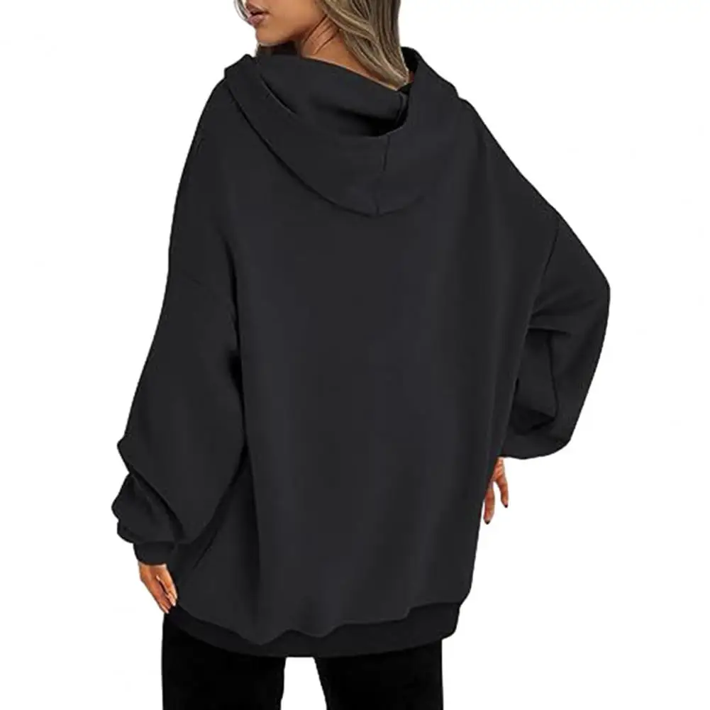 

Женская толстовка с капюшоном свободного кроя, однотонный пуловер с капюшоном, уличная мода, Осень-зима