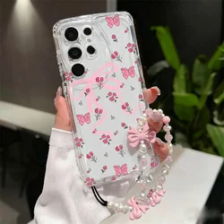 Adorable Bowknot Chain Phone Case Cover for Redmi 17 5G (S22692)
